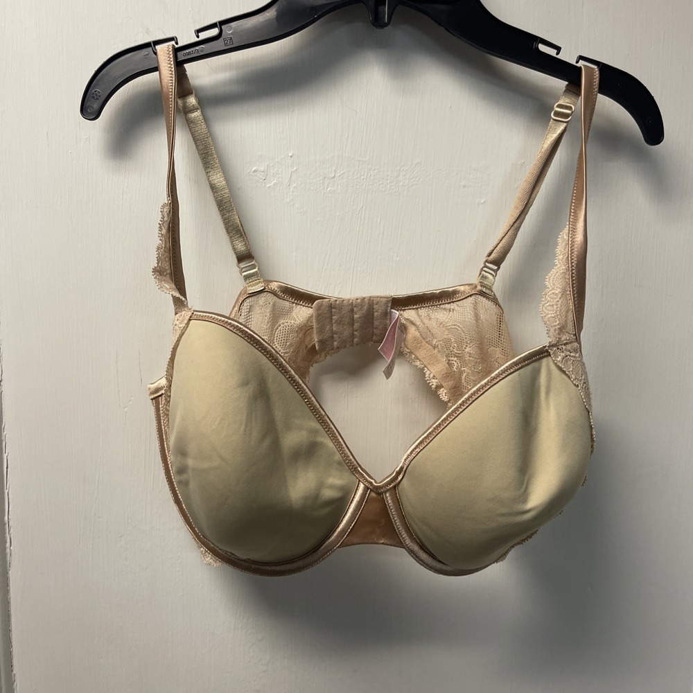 Victorias secret 36DD Beige Bra Lace Accents